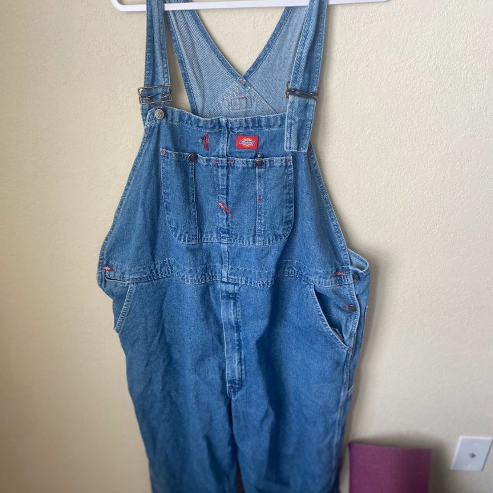 Dickies Denim Overalls, Size 44X30